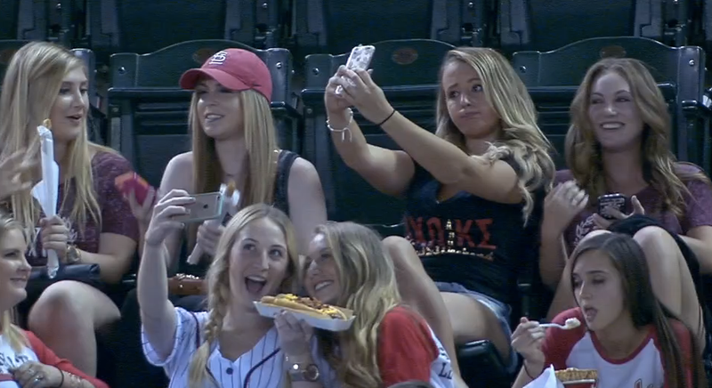 Illustration for article titled Arizona State Sorority Girls Show Off Elite Selfie Skills At D-Backs Game